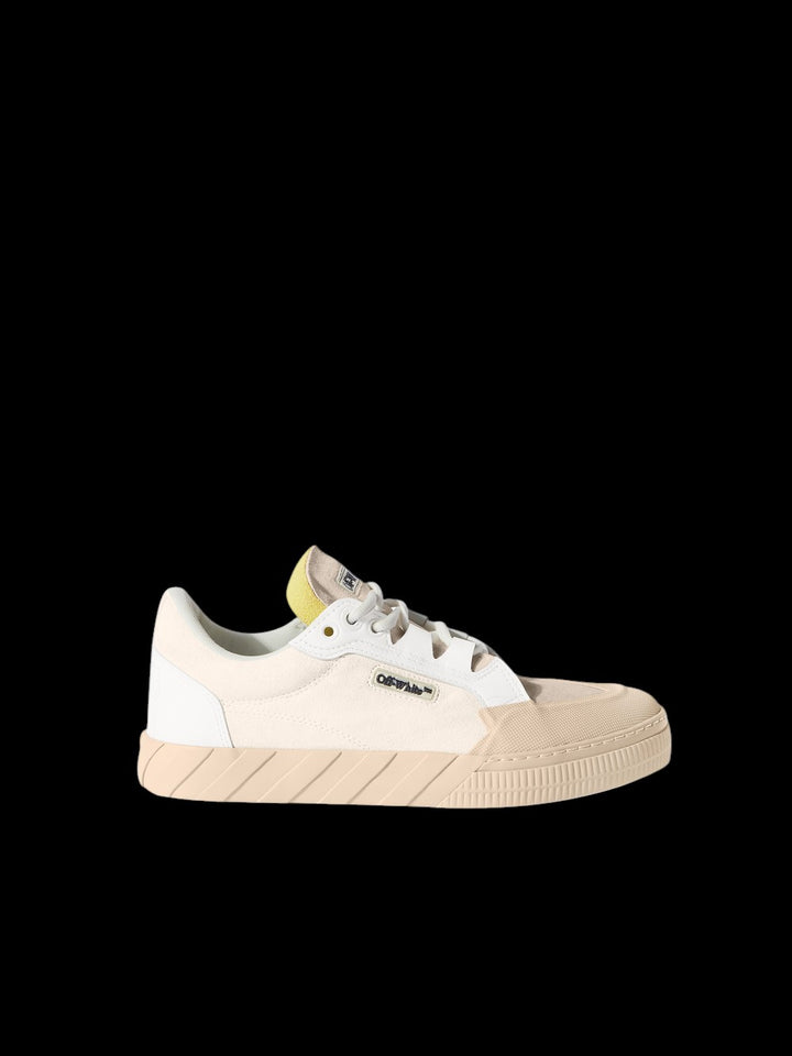 Off White-white leather vulcanized