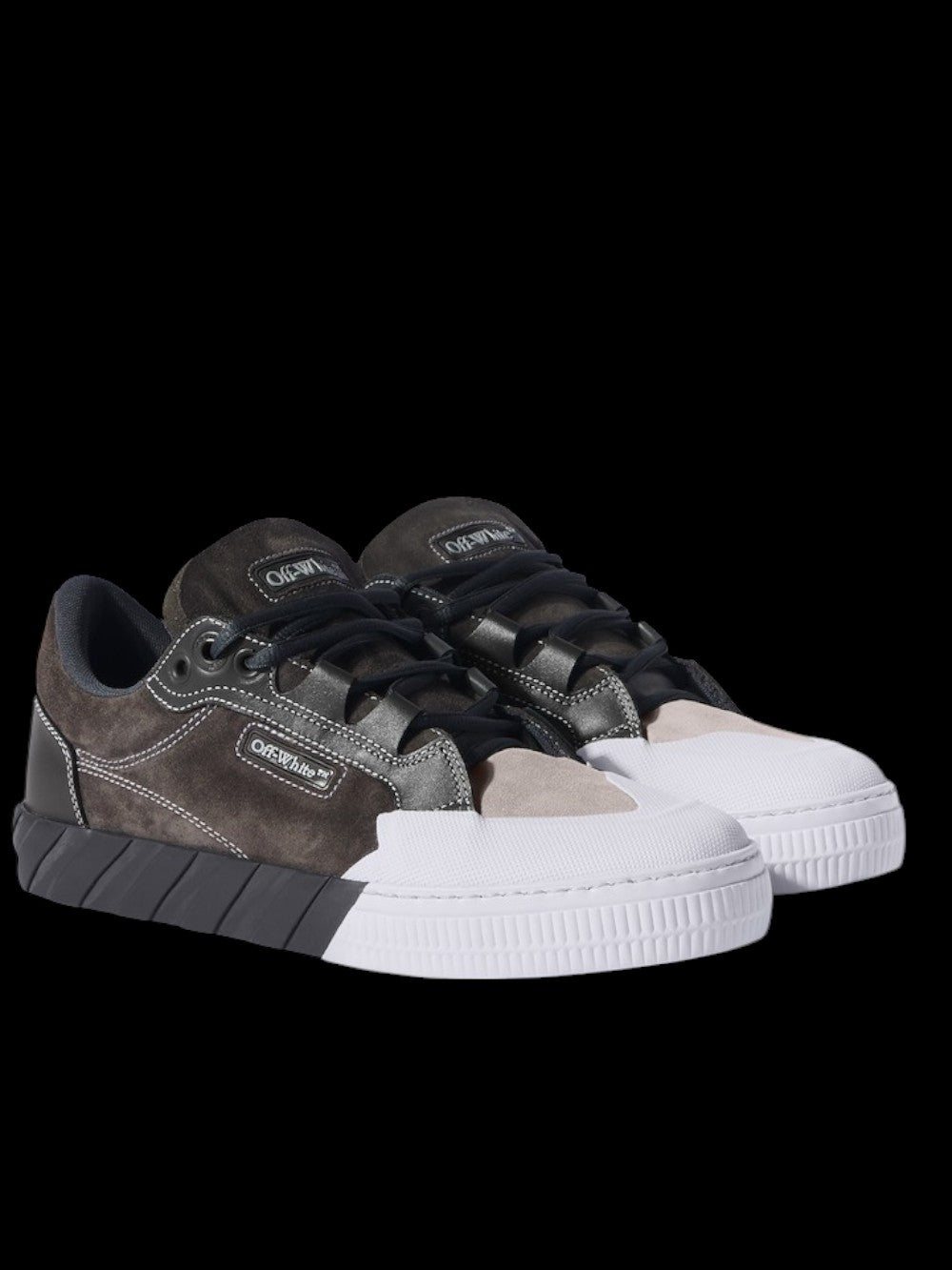 Off-White Grey Leather Vulcanized