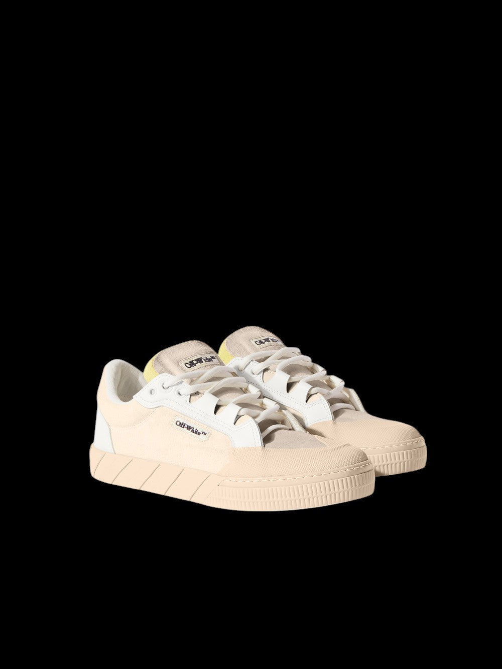 Off White-white leather vulcanized