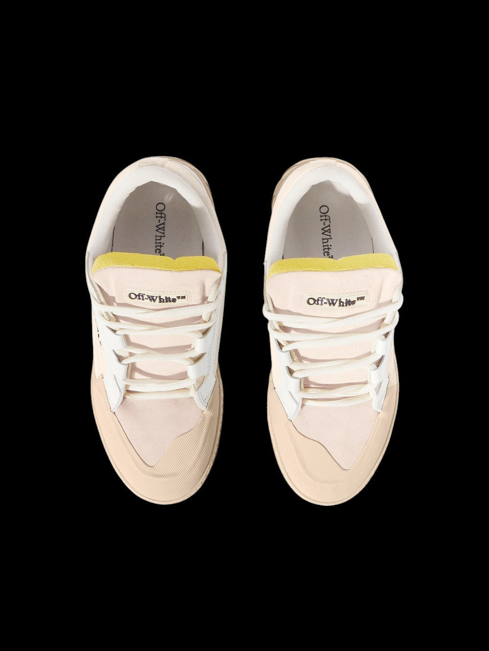 Off White-white leather vulcanized