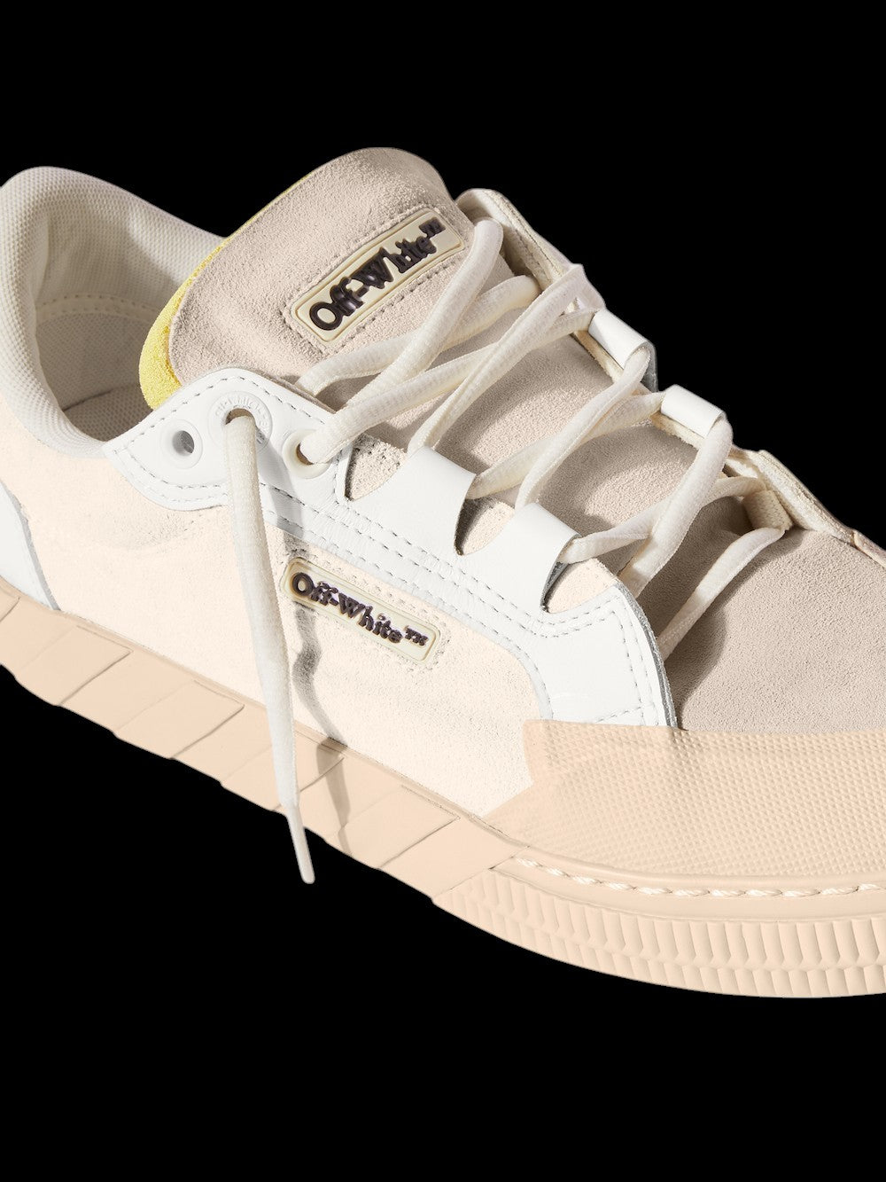 Off White-white leather vulcanized