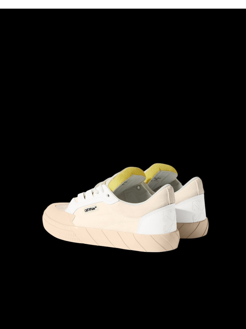 Off White-white leather vulcanized