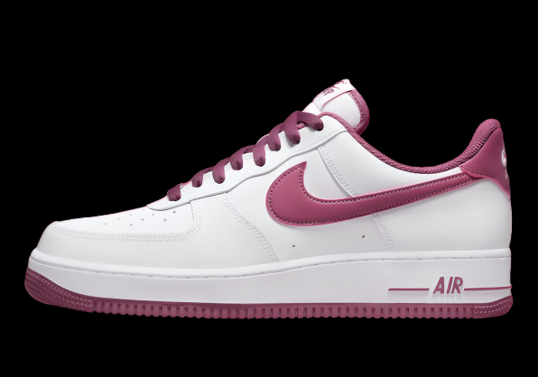 Nike Air Force  Low White Light Bordeaux Purple Men's